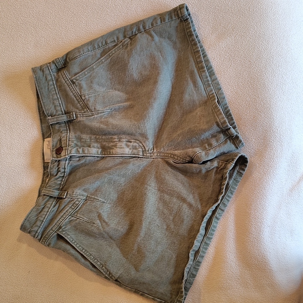 Universal Thread Distressed Green Jean Shorts